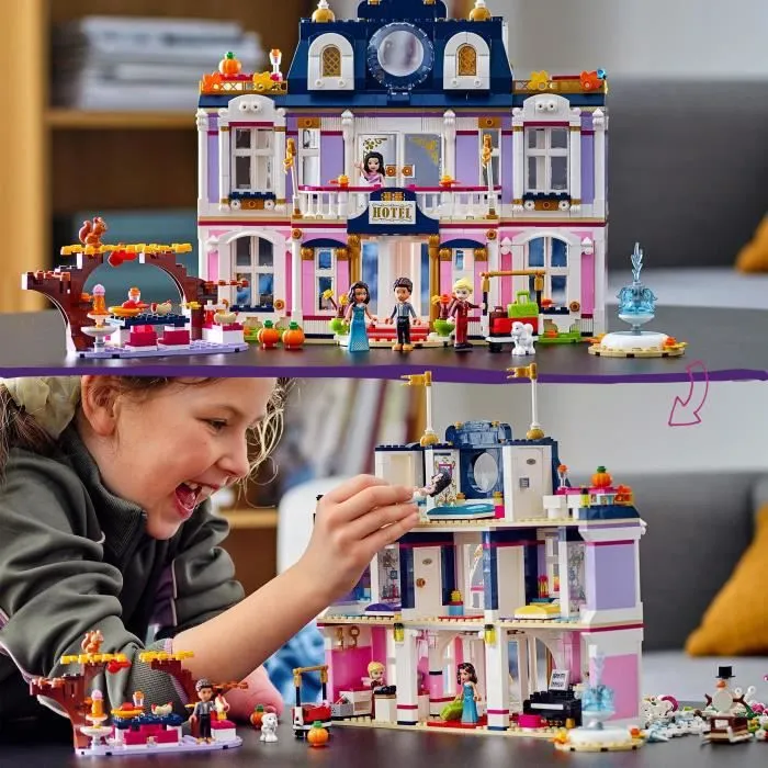 LEGO® Friends 41684 Le Grand Hôtel de Heartlake City, Grande Maison, Figurine Animaux, Mini-poupées, Jouet Enfants 8 Ans-3