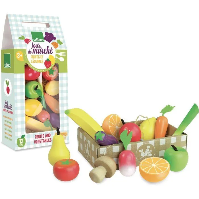 Vilac - Set de Fruits et Légumes Jour de Marché-0