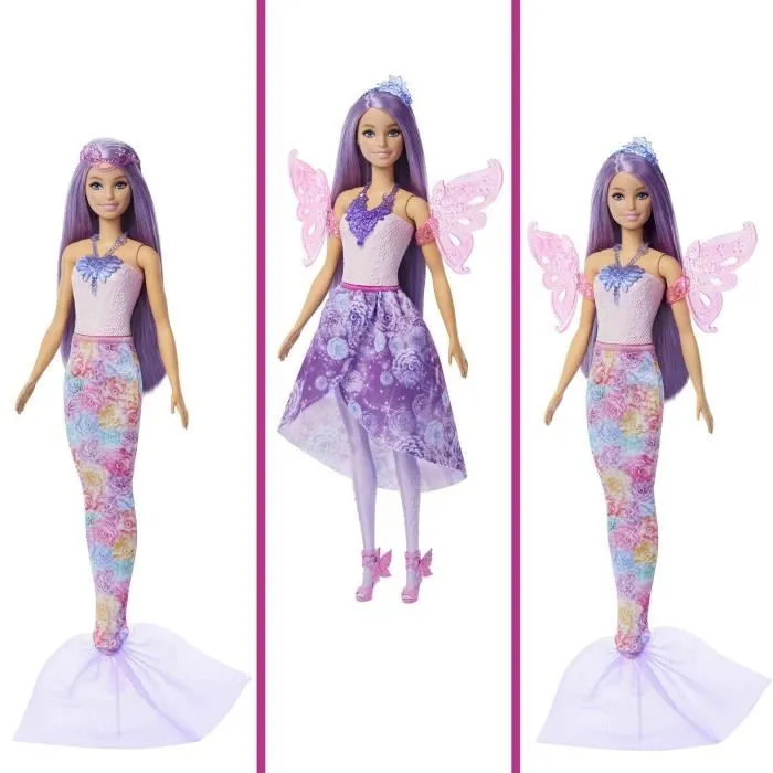 Barbie-Poupée Barbie Fantaisie Féerique-Coffret Avec Accessoires - 3 ans+- JCP74-4