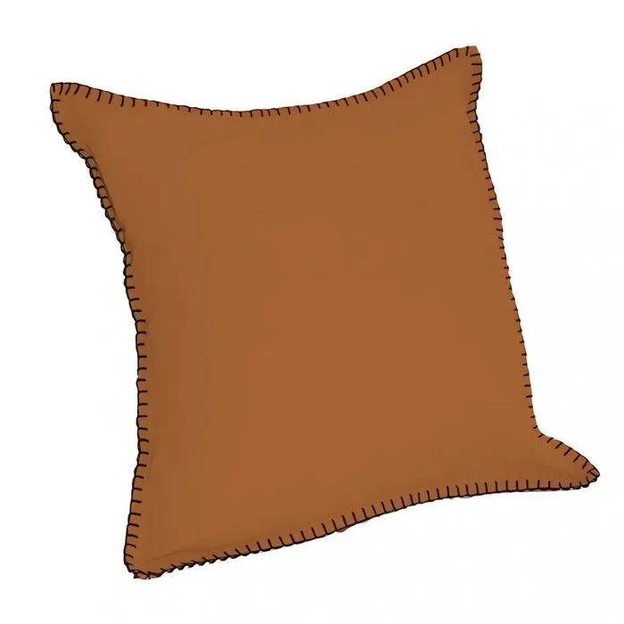 Coussin en coton lavé 40x40 cm SPIRIT bronze, par Soleil d'Ocre-0