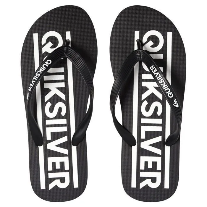 Tongs - Quiksilver - Noir - Enfant - Caoutchouc synthétique - Semelle avec inscription-0