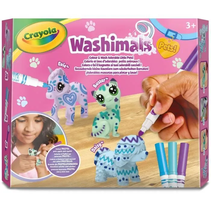 Jeu créatif - Crayola - Washimals - 3 animaux pastel - Pour enfants à partir de 3 ans - Mixte-1