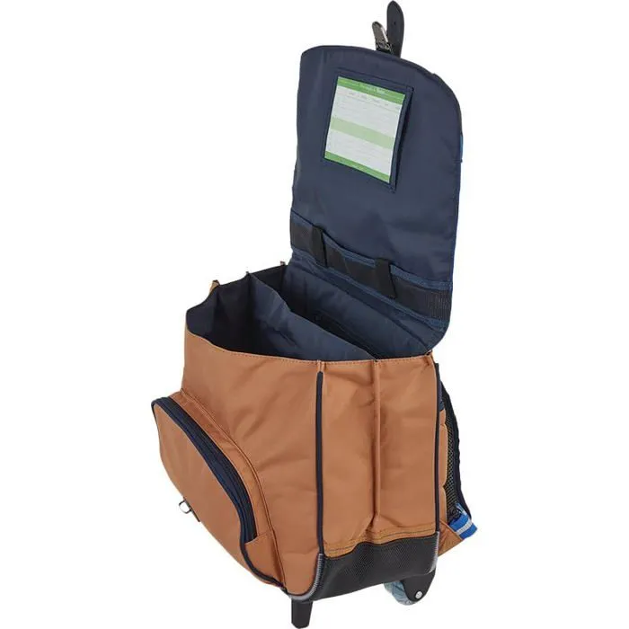 Cartable Tann's - T3CL-TCA41-BL1 - Trolley 38 cm Les Fantaisies Loan Bleu marine/Camel-3