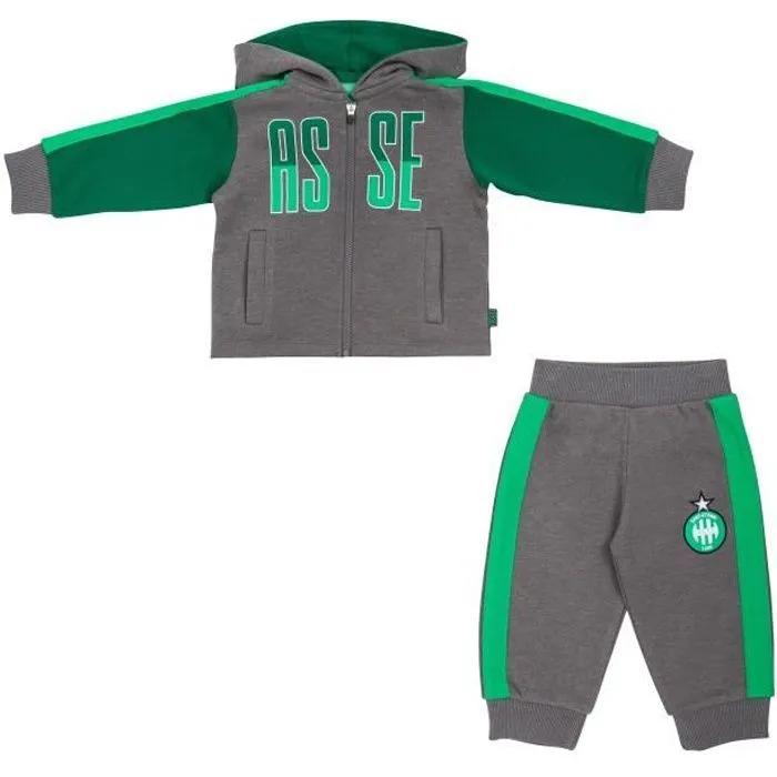 Ensemble Jogging Bébé - ASSE - Veste + Pantalon - Vert - Manches longues - Football-0