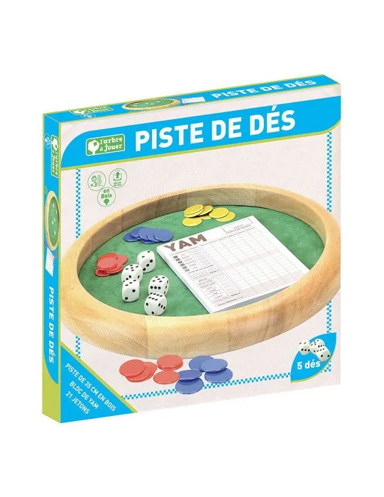 Jeu de société - JEUJURA - Piste de dés en bois Yam 421 - Enfant - Mixte - 3 ans et plus-2