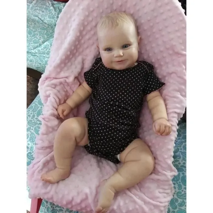 Poupée Reborn En Silicone Pour Bébé, 50cm, Corps Complet, Populaire, Peinture Détaillée À La Main Avec Veines 50CM BLUE EYES-2