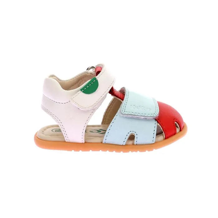 KICKERS Sandales Kick Sumkratch Blanc rouge vert-0