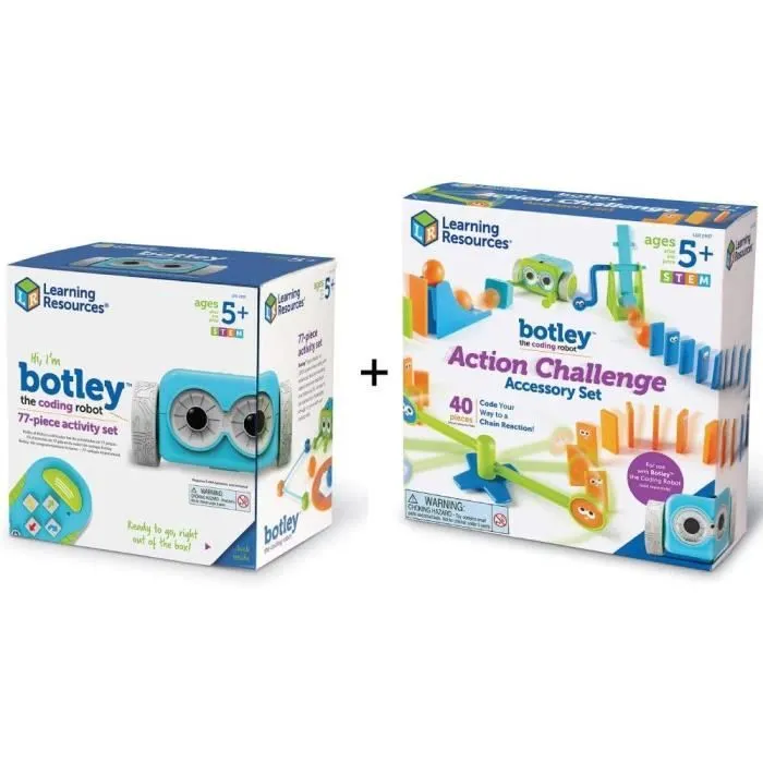 Learning Resources - Botley, Le Robot + Kit dActivités de Codage, LER2935 - Kit daccessoires de défis pour Le Robot-1