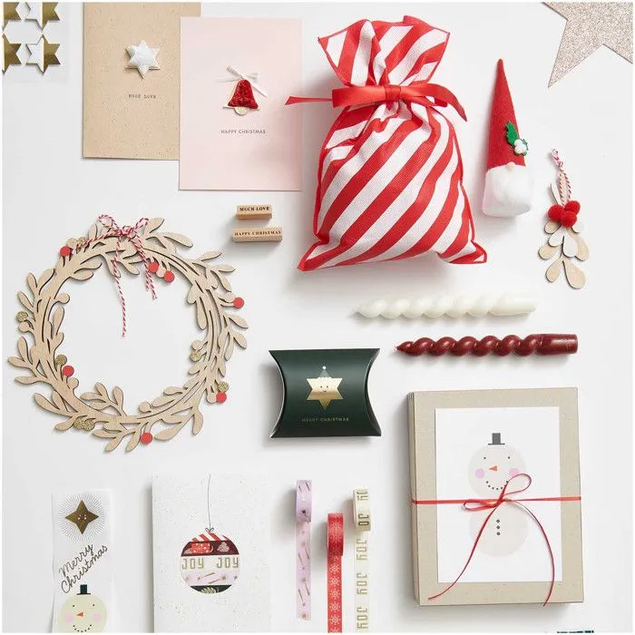 Lutin de Noël en feutrine rouge 16,5 cm-2