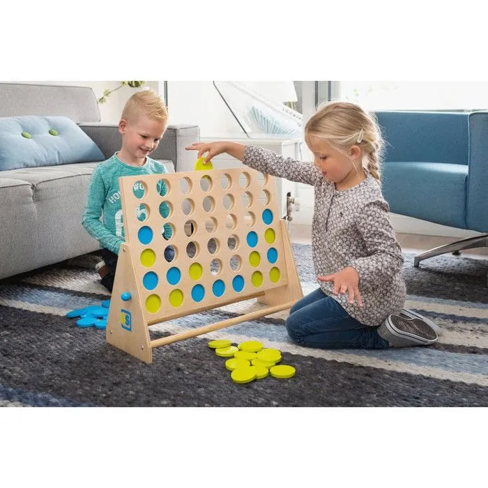 Puissance 4 Géant - BS - Jeu en Bois - Adulte - Mixte-4