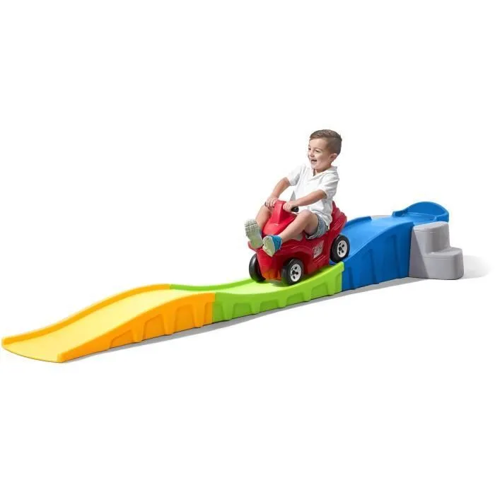 Step2 Roller Coaster Up & Down Anniversary Edition | Montagnes Russes / Toboggan pour Enfant | Jouet avec porteur Auto / Voiture-0