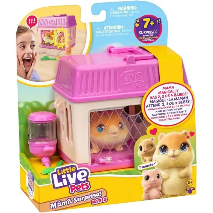 Set de jeu - LITTLE LIVE PETS - Mama Surprise Hamsters - Bébés inclus - Accessoires personnalisables-0