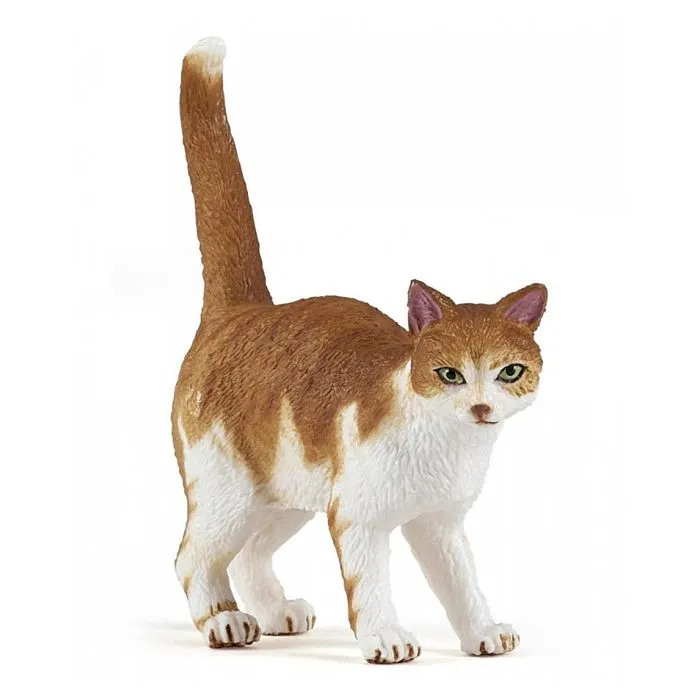 Figurine Chat roux - PAPO - Chiens et chats Papo - Blanc et orange - Enfant 3 ans+-1