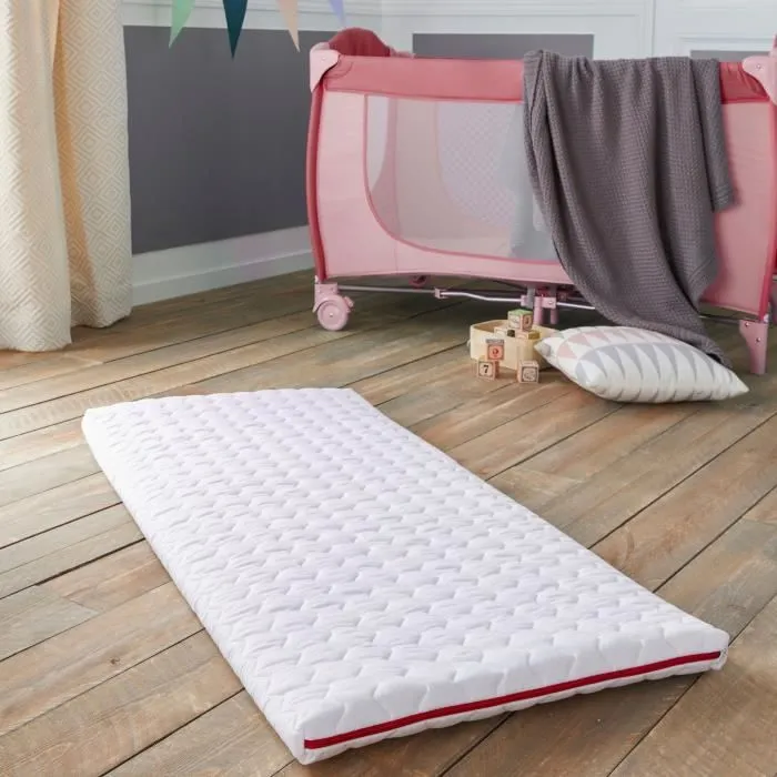 Matelas de Voyage pour Bébé - Babysom - 60x120 cm - Roulé - Épaisseur 5 cm - Déhoussable-2
