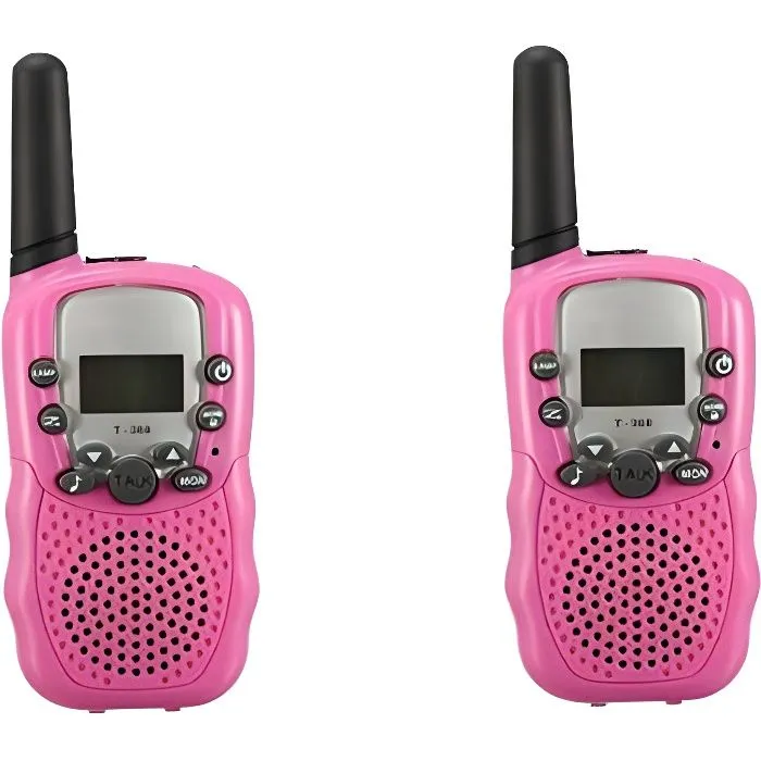 Talkie-Walkies Enfant 8 Canaux PMR Rose - Système Walkie-talkie 3 km avec LED Lampe-0