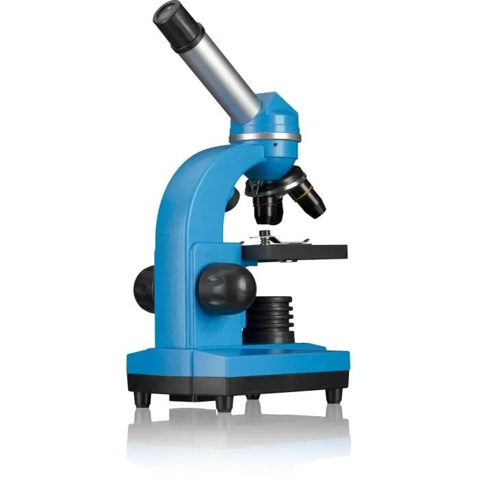 Microscope étudiant BIOLUX SEL - BRESSER JUNIOR - grossissement 40x-1600x - kit d’expérimentation - bleu-4