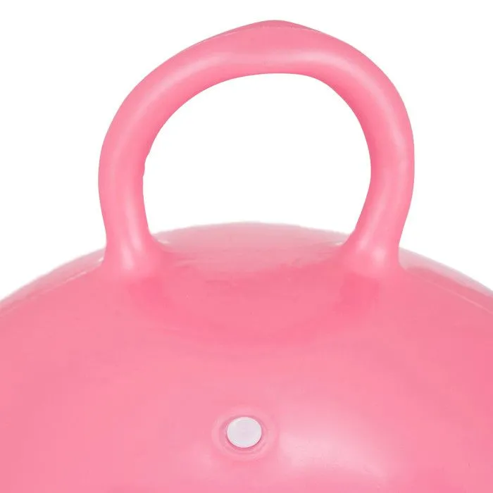 Relaxdays Ballon sauteur, Ballon gonflable sauteur motifs animaux, intérieur et extérieur, poignée, 45cm diamètre, rose-4