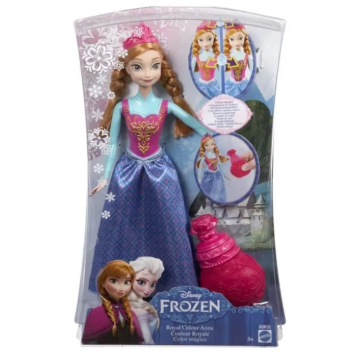 Figurines Personnages - Reine Neiges Bdk32 Poupée Mannequin Princesse Anna Couleur Royale Frozen-1