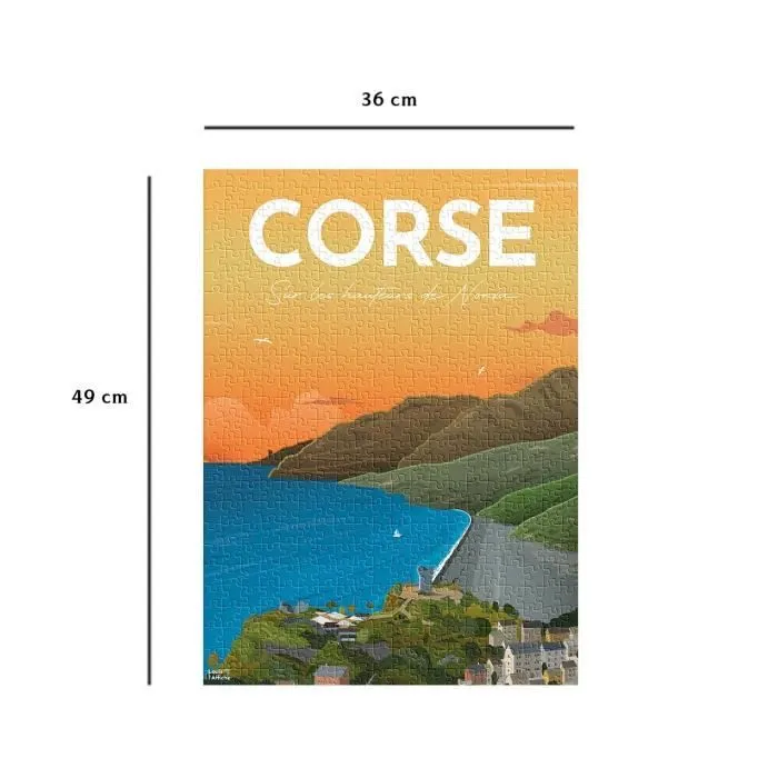 Nathan-Puzzle 500 pièces-Affiche de la Corse/Louis l'Affiche-Adultes et enfants dès 10 ans-Puzzle de qualité supérieure-12000985-4
