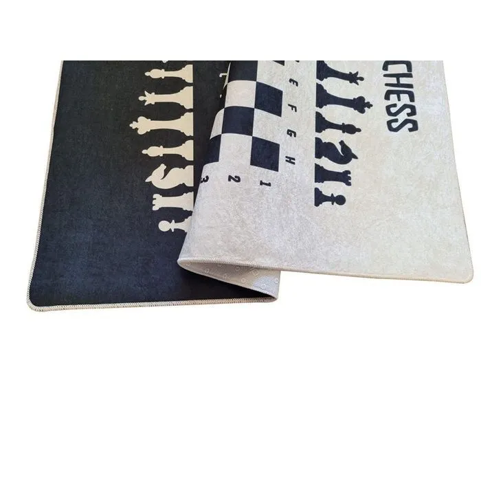 Tapis Moderne - MANI TEXTILE - Noir - 80x150 - Synthétique - Antidérapant-1