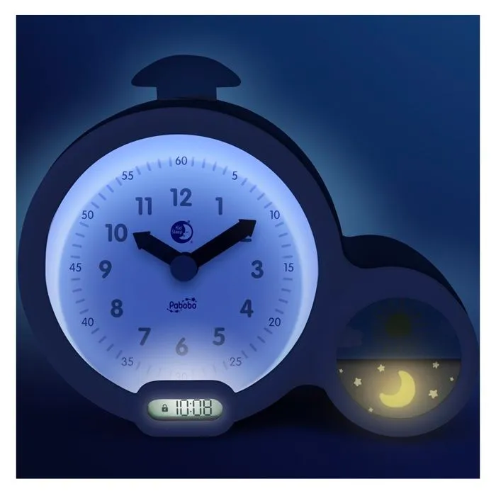 Réveil Enfant Éducatif Kid'Sleep - Claessens'Kids - Veilleuse Musicale - Jour/Nuit - Bleu-2