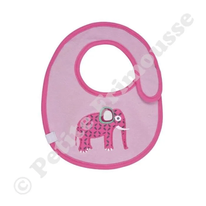 Bavoir Eponge Naissance Wildlife Elephant - Lässig - Rose - Bébé - Mixte-0