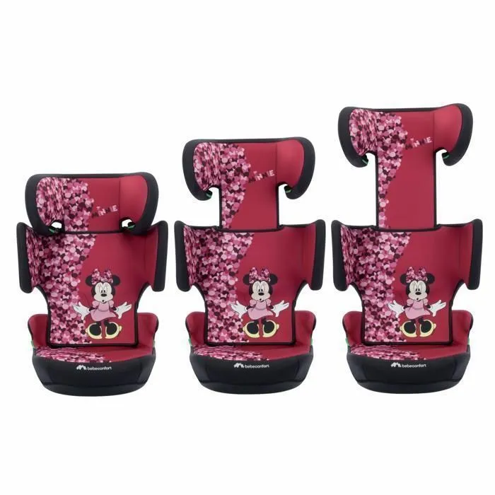 BEBECONFORT DISNEY Hera i-Safe i-Size Siège auto réhausseur, Ceinturé, Groupe 2/3, 3,5 à 12 ans,  15-36 kg, 100-150 cm, Fun Minnie-1