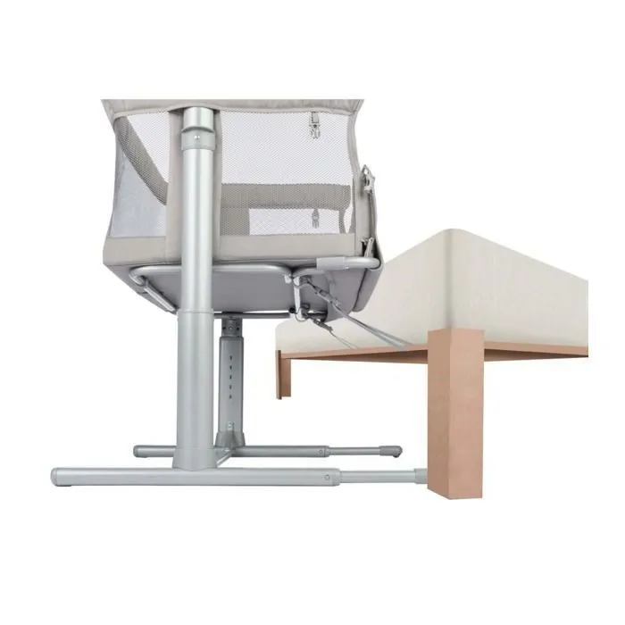 BEBECONFORT Zina Berceau Bebe & Cododo, 0-6 Mois (0-9 kg), Berceau Pliable, 5 Positions de Hauteur Réglables, Mineral Gray-1