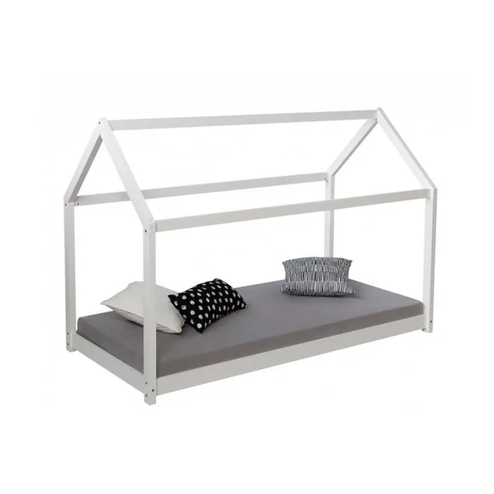 Lit cabane enfant 80 x 160 cm-0