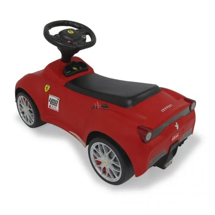 Porteur Ferrari 488 GTE - JAMARA - Klaxon sur le volant - Rouge - Enfant - 18 mois+-1