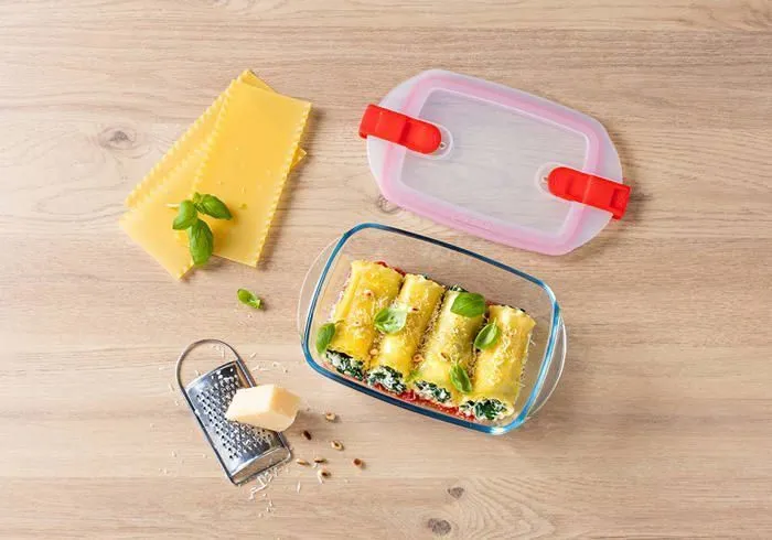 Pyrex (R) - Cook - Heat - Lot de 5 plats en verre avec couvercles hermetiques, special micro-ondes - Sans BPA-2