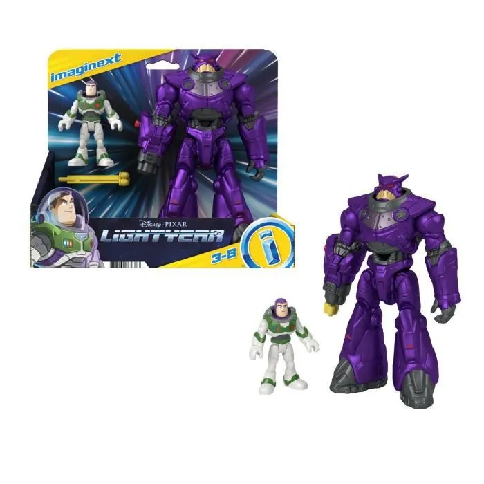 Figurine d'action - FISHER PRICE - Disney Pixar Buzz l'Eclair - Buzz et Mega Zurg - Mixte - Dès 3 ans-5