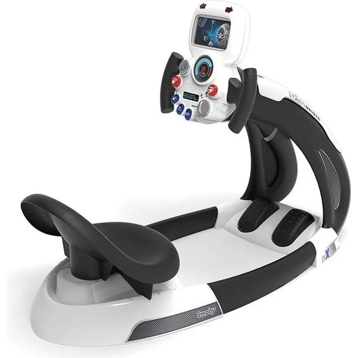 Smoby - V8 Driver Space - Simulateur de Conduite pour Enfant - Navette Spatiale - Volant Electronique-0