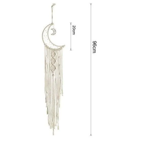Attrape-Rêve - Macramé - Double Lune - LED - 96 cm - Capteur de rêves-2