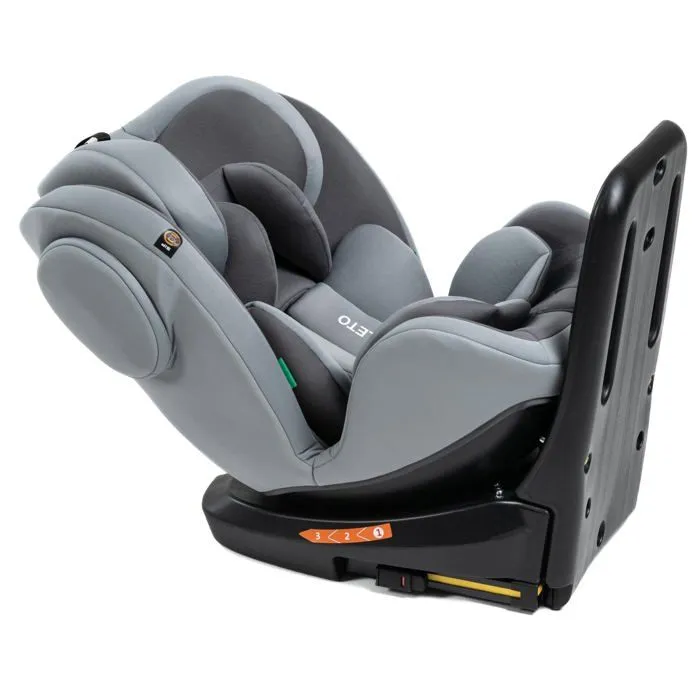 BEBELISSIMO - Siège auto Isofix - pivotant 360 ° - 40-150cm - 0-36kg - i-size - Leto - gris - protections latérales-2
