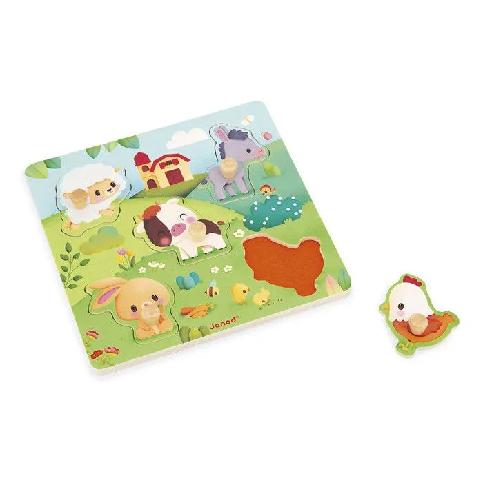 Puzzle tactile Ferme - 5 pcs-0