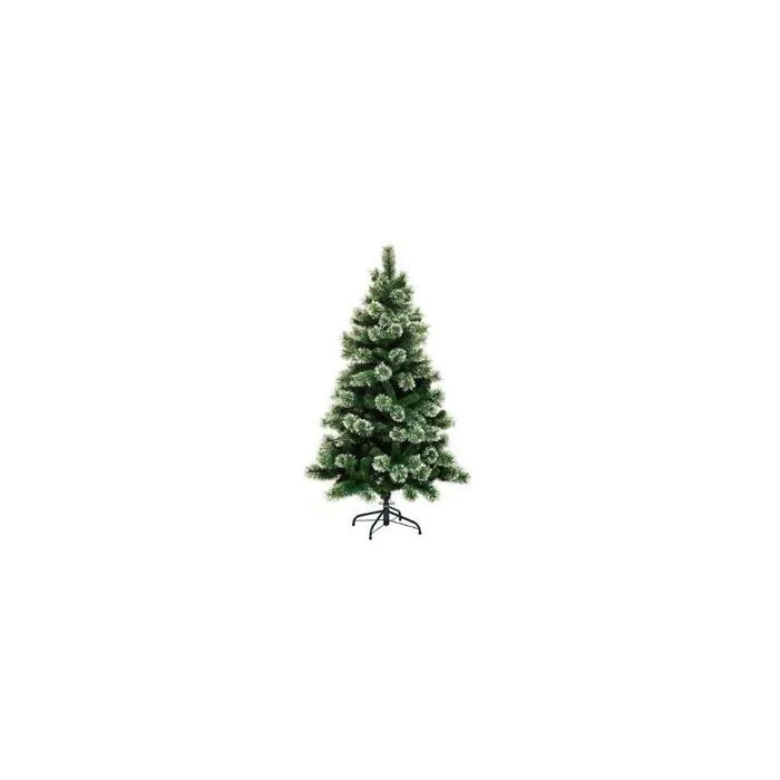 Sapin de Noël floqué - D 78 cm x H 150 cm - Gracious impérial -  Vert-0