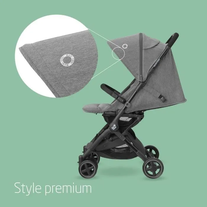 MAXI-COSI Poussette canne ultra compacte Lara 2, de la naissance à 4 ans, jusqu'à 22kg, pliage facile, Select Grey-4