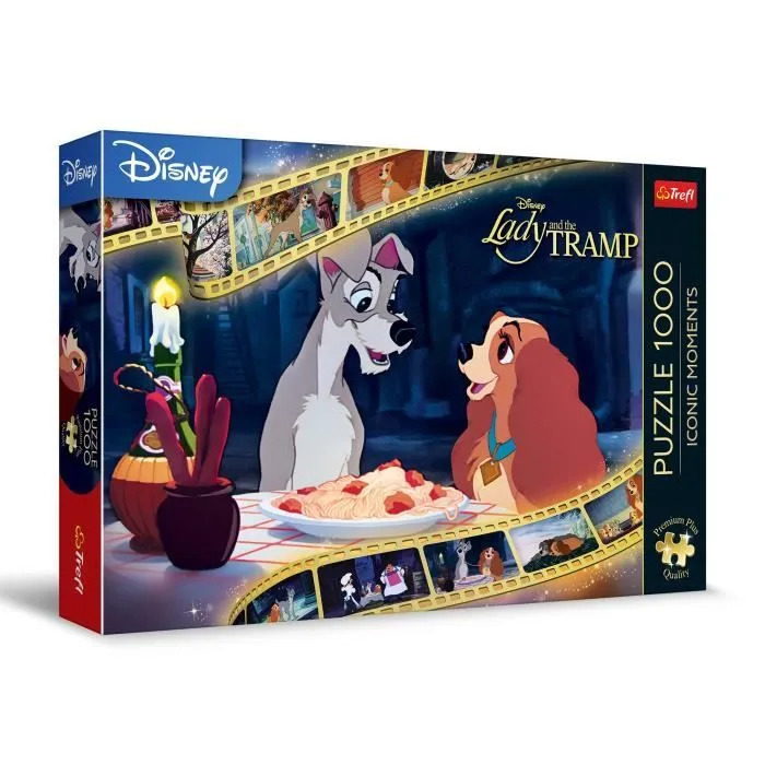 Puzzle - TREFL - Iconic Moments - La Belle et le Clochard - 1000 pièces - 12 ans et plus-0