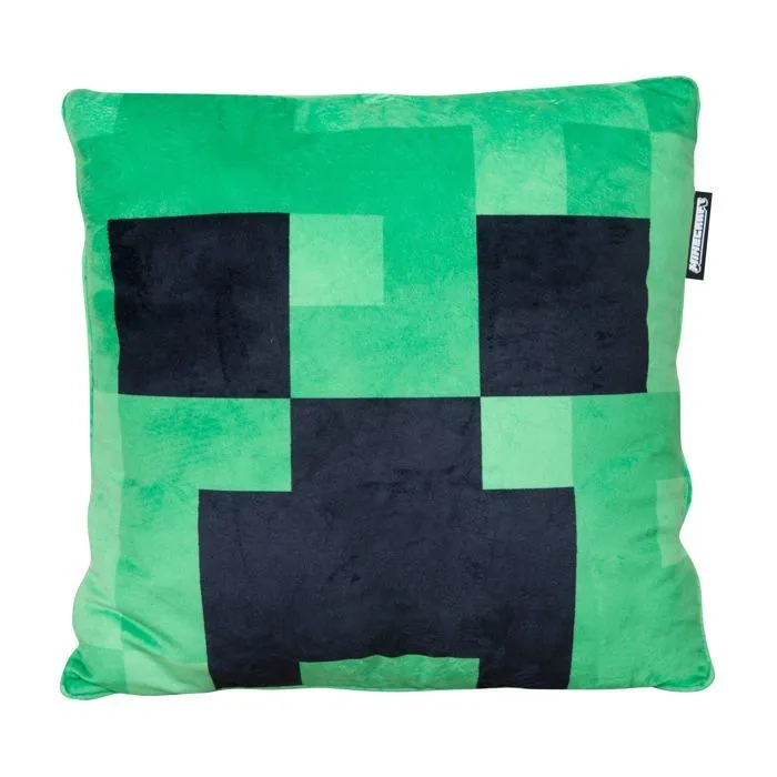 Coussin Décoratif Carré- ROBA - Minecraft – Creeper – Tissu Velouté Ultra Doux – 38x38 cm-0