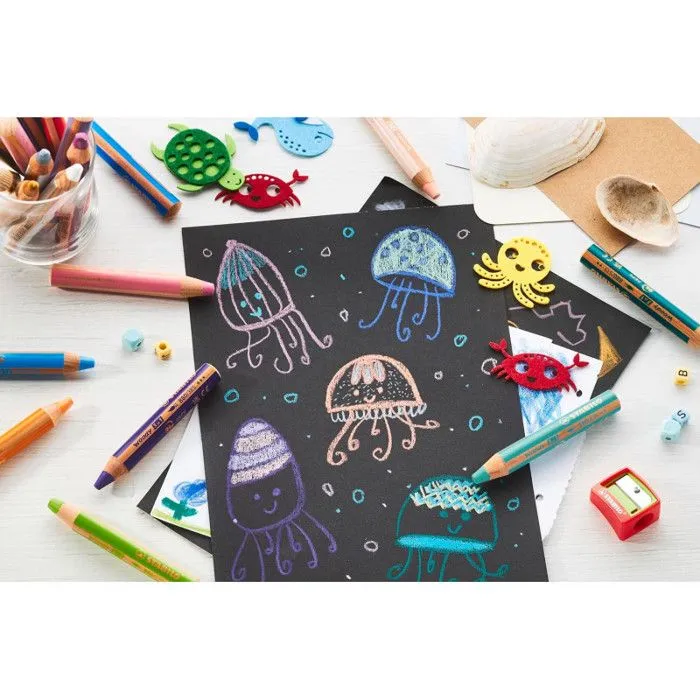 Crayon de coloriage - STABILO - Woody 3in1 - 10 couleurs - Mine XXL - Éco-responsable-5