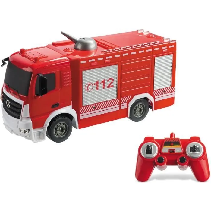 Véhicule radiocommandé Mercedes Antos Camion pompiers 1:26ème avec effets lumineux-0