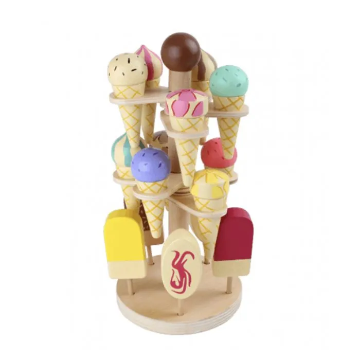 Jeu d'imitation - LEGLER - Marchande de glace - Multicolore - Enfant - Bois-1