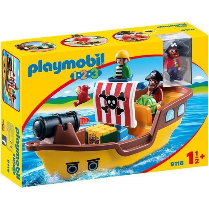 Bâteau de Pirates - PLAYMOBIL 1.2.3 - 9118-0