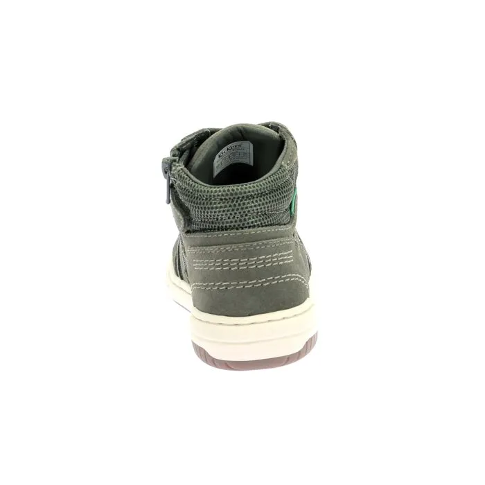 Baskets hautes - KICKERS - Kick90 - Kaki - Cuir - Enfant Garçon-2