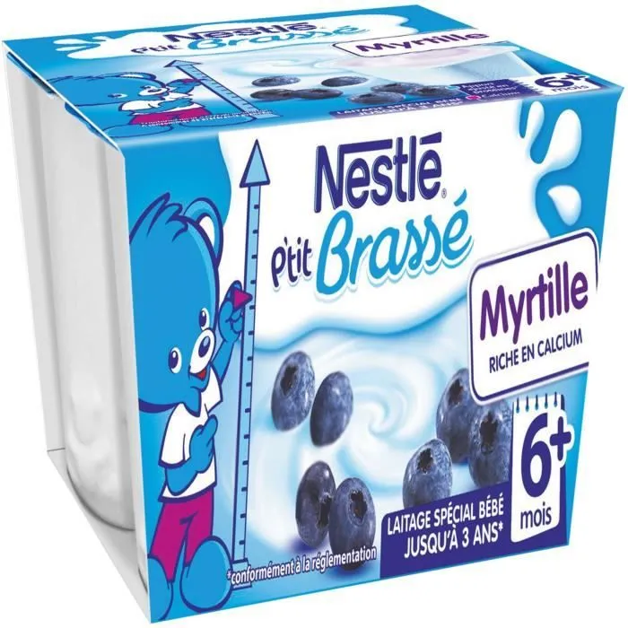NESTLÉ P'tit Brassé Mini Nature - 4x100 g - Dès 6 mois - Lot de 6-3