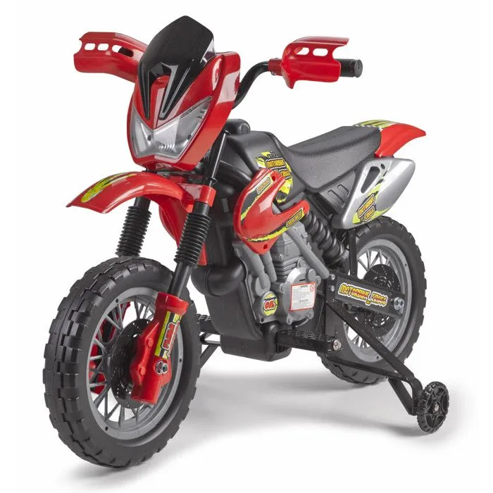 Moto Cross Enfant - FEBER - Motor Cross 400F 6V Rouge - Electrique - A partir de 3 ans-4