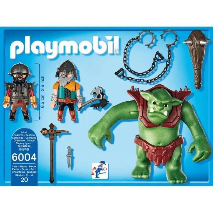 PLAYMOBIL 6004 - Knights - Soldats Nains avec Troll-2