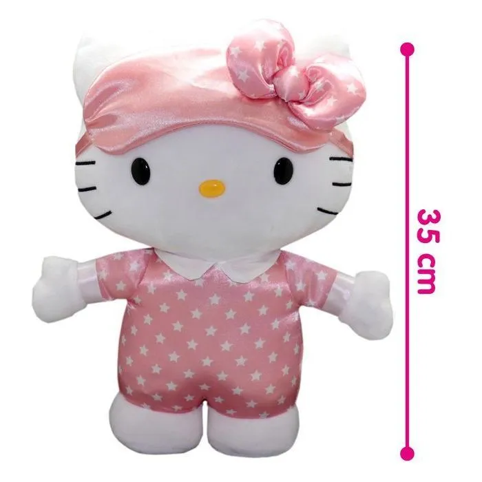 Hello Kitty, Peluche Bonne Nuit, Sons et lumières, 35 cm, Pour les enfants dès 3 ans, HKT10-1