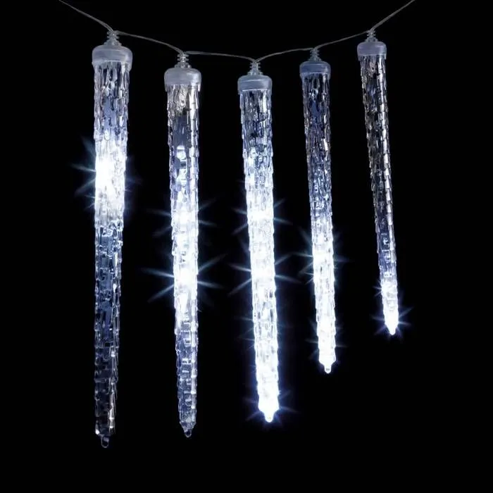 Rideau lumineux - Feeric lights & christmas - Glaçons 10 - 81 LED - Blanc froid - Extérieur-3